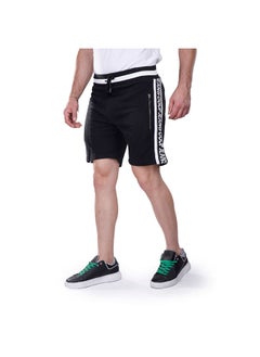 اشتري COUP Regular Printed Short For Men - Black - M في مصر