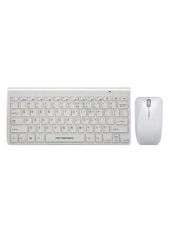 اشتري Wireless Mini Keyboard With Mouse Combo White في السعودية