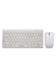 اشتري Wireless Mini Keyboard With Mouse Combo White في الامارات