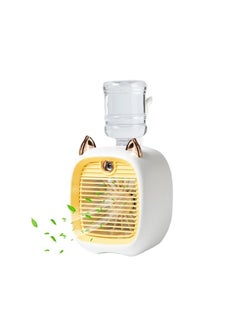 Buy Portable Mini Air Conditioner Fan USB Air Cooler Fan Humidifier 3 Speed 2 Mode Spray Mute Cooler for Office Desk Cool Fans in UAE