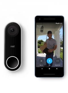 Buy Google Nest Doorbell (Wired) - Nest Halo - Video Doorbell with 24/7 Streaming - Smart Doorbell Camera for Home with HDR Video, HD Talk & Listen, Night Vision, and Person Alerts in Saudi Arabia