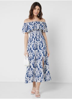 اشتري Off Shoulder Printed Dress في السعودية