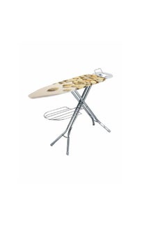 Buy Royalford Ironing Board With Steam Iron Rest And Adjustable Height/Lock System Rf365Ibl Silver/Brown in UAE