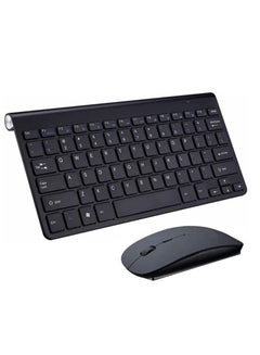 Buy NTECH Wireless Keyboard And Mouse Combo Cordless USB Computer Keyboard And Mouse Set Ergonomic Silent Compact Slim For Windows Laptop Apple iMac Desktop PC in UAE