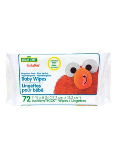 Buy Unscented Baby Wipes 72 Count White Large in Saudi Arabia