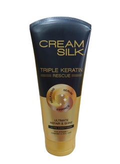 Buy Cream Silk Triple Keratin Rescue Ultimate Repair & Shine Conditioner Ultimate Repair Triple Keratin 170ml in UAE