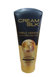 Buy Cream Silk Triple Keratin Rescue Ultimate Repair & Shine Conditioner Ultimate Repair Triple Keratin 170ml in UAE