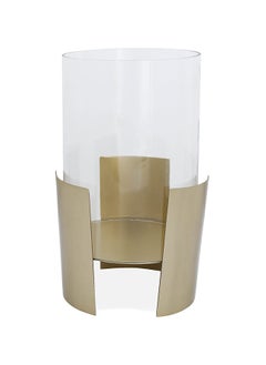 Buy Beth Candle Holder, Gold & Clear - 14x23 cm in UAE