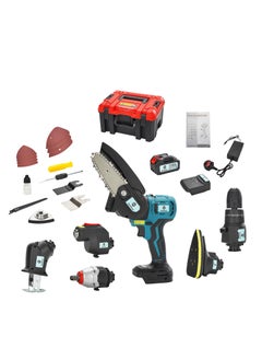 Buy All-in-one Power Tool Cordless Combo Kit Blue in Saudi Arabia