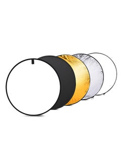 Buy 24" 60cm Disc 5 in 1 (Gold,  Silver,  White,  Black,  Translucent) Multi Portable Collapsible Photography Studio Photo Light Reflector in UAE