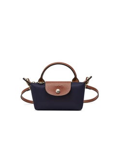 Buy Longchamp women's classic fashion versatile Mini makeup bag handbag shoulder bag handheld small bag dark blue in Saudi Arabia