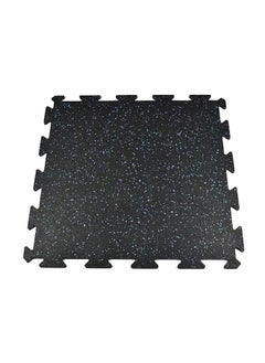 Buy 4-Piece UV Resistant Anti Slip Good Traction Rubber Mat Set Black and Green 50 x 54.6 x 3.6 cm CSP-RF-016 in Saudi Arabia