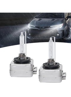 Buy 2 Pcs Car HID Xenon Bulb, D1S 6000K High Beam Xenon Headlight Replacement Bulb, with Ring and Metal Base, Plug and Play, High Beam Low Beam Bulb Replacement, Universal for Cars in Saudi Arabia