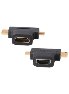 Buy 3 In 1 Hdmi To Mini Micro Hdmi Adapter Mini Micro Hdmi Male To Hdmi Female Universal T Adapter With Gold Plated Connector 2 Pcs Compatible With Digital Camera Camcorder Tablet Laptop in Saudi Arabia