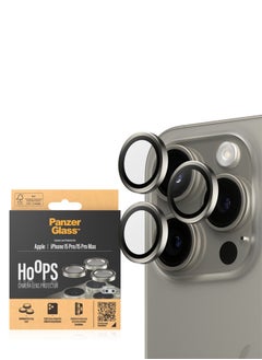 Buy Hoops Camera Lens Protector iPhone 15 Pro and 15 Pro Max | Natural Metal in Saudi Arabia