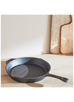 Buy Ferrea Cast Iron Fry Pan 44.5 x 5.5 x 30.5 cm in UAE