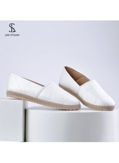 Buy BN-90 Ballerina Leather Flat For Women - White in Egypt