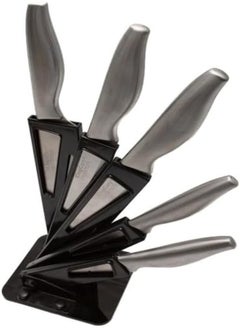 Buy Introducing Our 7 Pc Kitchen Knife Set Black With Plastic Stand, A Must-Have For Any Kitchen Enthusiast 12X15X12Cm Multicolour in UAE