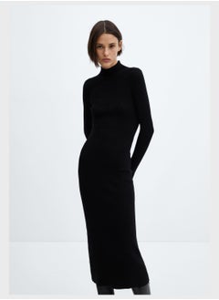 Buy Turtleneck Ribbed Dress in Saudi Arabia