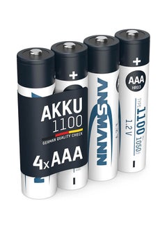 Buy Battery AAA Type 1100 Mah (Min. 1050 Mah) Nimh 1.2 V (4 Pieces) - Micro AAA Batteries Rechargeable, High Capacity For High Power Requirements in UAE