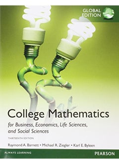 اشتري College Mathematics for Business, Economics, Life Sciences and Social Sciences: Global Edition في مصر