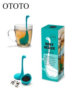 اشتري Baby Nessie Loose Leaf Tea Infuser, Cute Tea Infuser Strainer, Cute Tea Gifts - Long Handle Neck, Ball Body Lake Monster Silicone Tea Infuser for Herbal Tea Blue في السعودية
