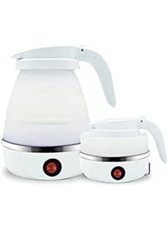 Buy Travel Foldable Silicon Water Heater Jug Collapsible Mini Portable Electric Kettle (White) in UAE