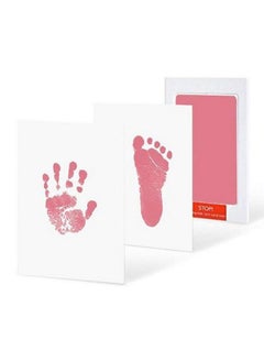 Buy Inkless 012 Months For Baby Handprint And Baby Footprint Ink Pad With Imprint Cards 100% Nontoxic & Mess Free Safe For Newborn Baby And Toddlers (Pink 012 Months) in UAE