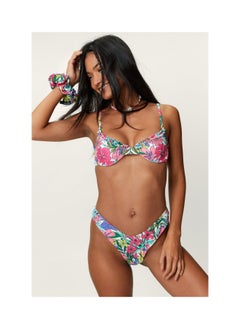 Buy Recycled Floral Print 3pc Underwired Bikini Set in UAE