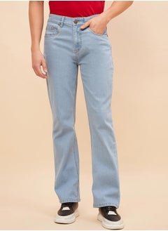 Buy Mid Rise Light Wash Bootcut Jeans in Saudi Arabia