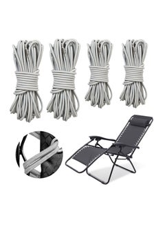 اشتري SYOSI, 4 Pack Universal Replacement Elastic Cords, Elastic Tying Ropes for Install Folding Chair, Zero Gravity Chairs, Sun Loungers, and Garden Chairs, Lounge Chair Accessories في السعودية