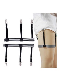 Buy Mens Shirt Stays Shirt Holder Straps Non-slip Locking Clamps Clips in UAE