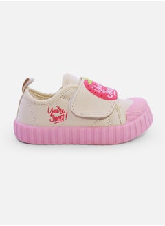 Buy Children's Strawberry Pattern Casual Velcro Canvas Shoes - Pink in Saudi Arabia