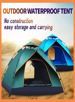 Buy Generic Camping Tents 4 People Family Backpacking Tent Double Layer Outdoor Instant Set Up Pop Up Tent in UAE