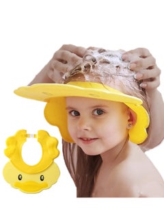 Buy 3 PCS Baby Silicone Adjustable Shower Cap and Infant Bath Washing Hair Shampoo Cup with Toddler Scalp Massager Shampooing Brush in UAE