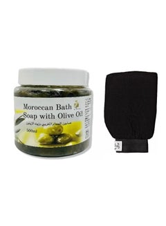 Buy Moroccan Bath Soap Olive Oil with luffa in UAE