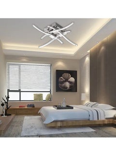 Buy LED Ceiling Light 3 Color Chandelier Lamp Modern Wave Design Ceiling Light with 4 Wave Light for Living Room Bedroom Dining Room 24W  Cold and Warm and Natural White in Saudi Arabia
