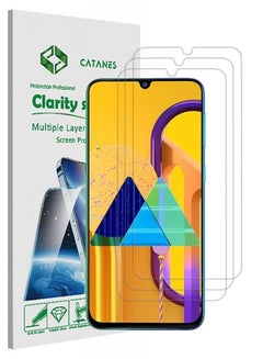 Buy 3 Pack For Samsung Galaxy M30 Screen Protector Tempered Glass Full Glue Back in UAE