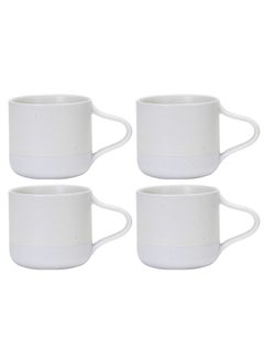 Buy Set of 4 Handmade 270ml Two-Tone Colored Mugs Perfect for Specialty Coffee Drinks, Latte, Cafe, Mocha and Tea in UAE