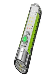اشتري مصباح ليد جيب صغير USB الشعلة القابلة لإعادة الشحن مصباح الأشعة فوق البنفسجية المغناطيسي القوي 8 طرق الإضاءة في الهواء الطلق التخييم مصباح جيب محمول في السعودية