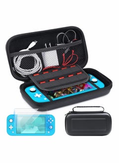 Buy Carrying Case Compatible with Switch Lite, Protective Hard Shell Travel Carrying Convex Case Pouch for Switch Lite Console + 2 Pack Screen Protector in UAE