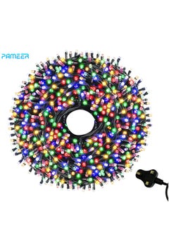 Buy Multicolor LED String Lights Black Wire Plug-in 15mtr 200 LEDs String Home Decorative LED Strip for Christmas EID Ramadan Diwali and Wedding Parties Decoration Box Button Control 8 Modes in UAE