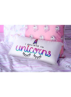 اشتري Sleepy Unicorn Printed Filled Cushion - 30X45cm Pink في الامارات