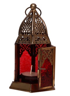 Buy HILALFUL Handmade Lantern, Small | Suitable for Living Room, Bedroom and Outdoor | Perfect Festive Gift for Home Decoration in Ramadan, Eid, Birthdays, Weddings, Housewarming | Made of Iron | Red in Saudi Arabia