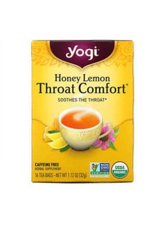 Buy Yogi Tea, Throat Comfort, Honey Lemon, Caffeine Free, 16 Tea Bags, 1.12 oz (32 g) in UAE