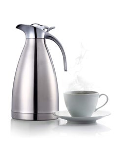 Insulated Coffee Jug, 2.3L Thermal Coffee Carafe Stainless Tea Coffee Pot  for Coffee, Hot Drinks, Beverage Dispenser Pot 