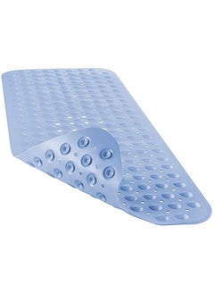 Buy Non-Slip Bath Tub Shower Mat with Suction Cups and Drain Holes, 40x16in, ( Light Blue ) in UAE