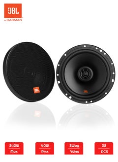 Buy JBL High-Performance 240W 6.5" 2-Way Coaxial Car Speakers with 40W RMS and Clear Sound Reproduction - 2 Pieces in Saudi Arabia