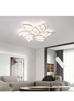 اشتري Modern Dimmable LED Ceiling Light Acrylic Petals Ceiling Chandelier Lighting Fixture with Remote Control for Living Room Bedroom Dining Room في السعودية