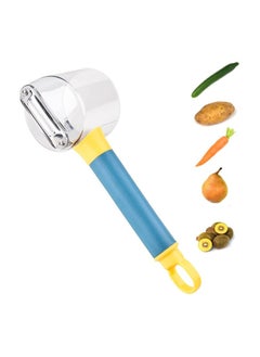 Buy Faumsut Vegetable peeler with storage box, potato peelers for kitchen, stainless steel multifunctional peeler for veggie, fruit, potato, carrot, apple (blue) in Egypt